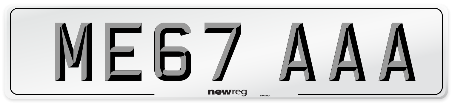 ME67 AAA Number Plate from New Reg
